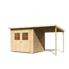  Karibu | Tuinhuis Glücksburg 4 met Overkapping | Onbehandeld 211446-10